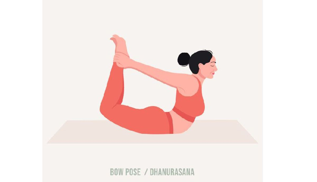 Postura del Arco Yoga para la menstruación
