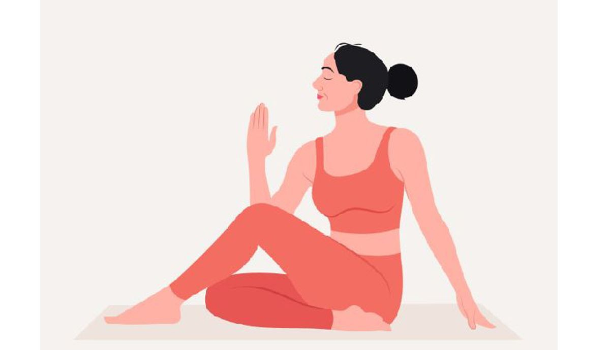 Postura del Señor de los Peces Yoga para la menstruación