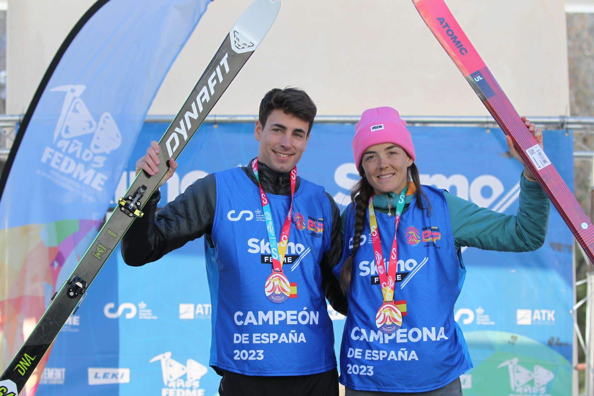 Oriol Cardona y Ana Alonso tras vencer ayer en la modaliad individual ©FEDME Oriol Cardona y Ana Alonso tras vencer ayer en la modaliad individual ©FEDME