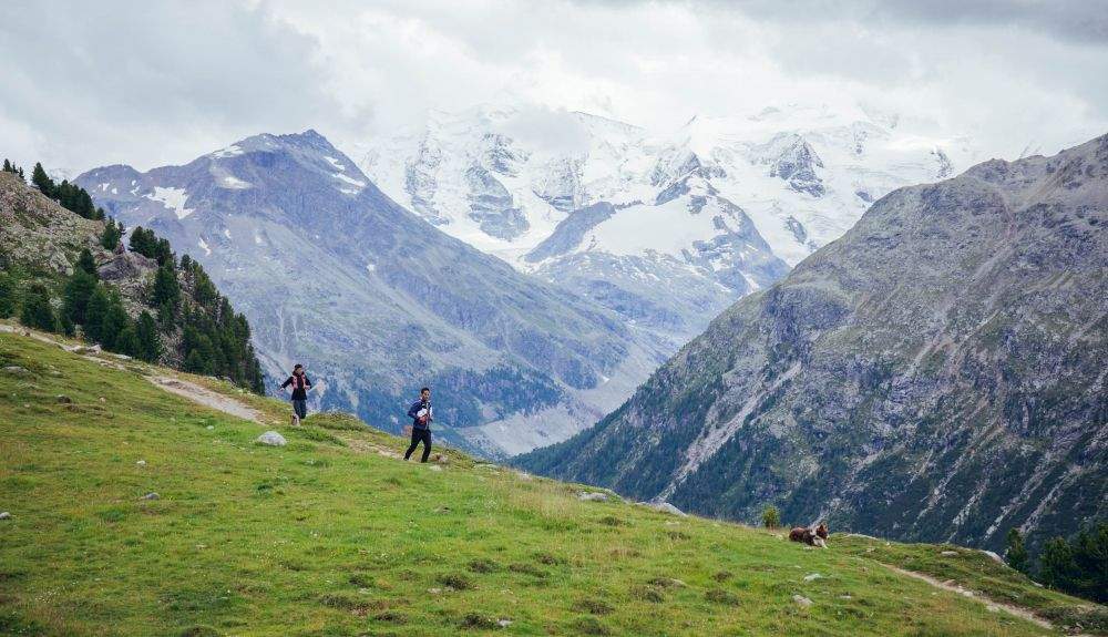 Trail running hacia Pontresina