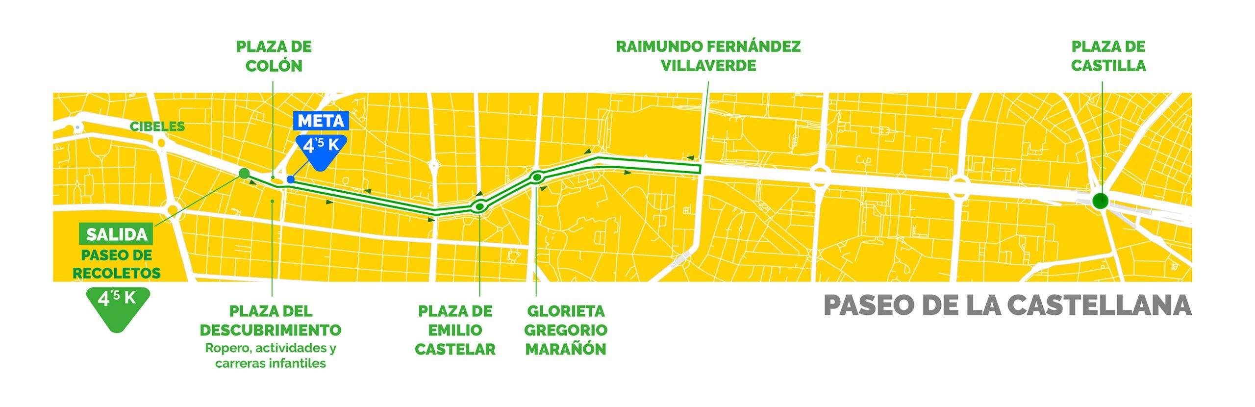 Recorrido de la marcha de 4 kilómetros.