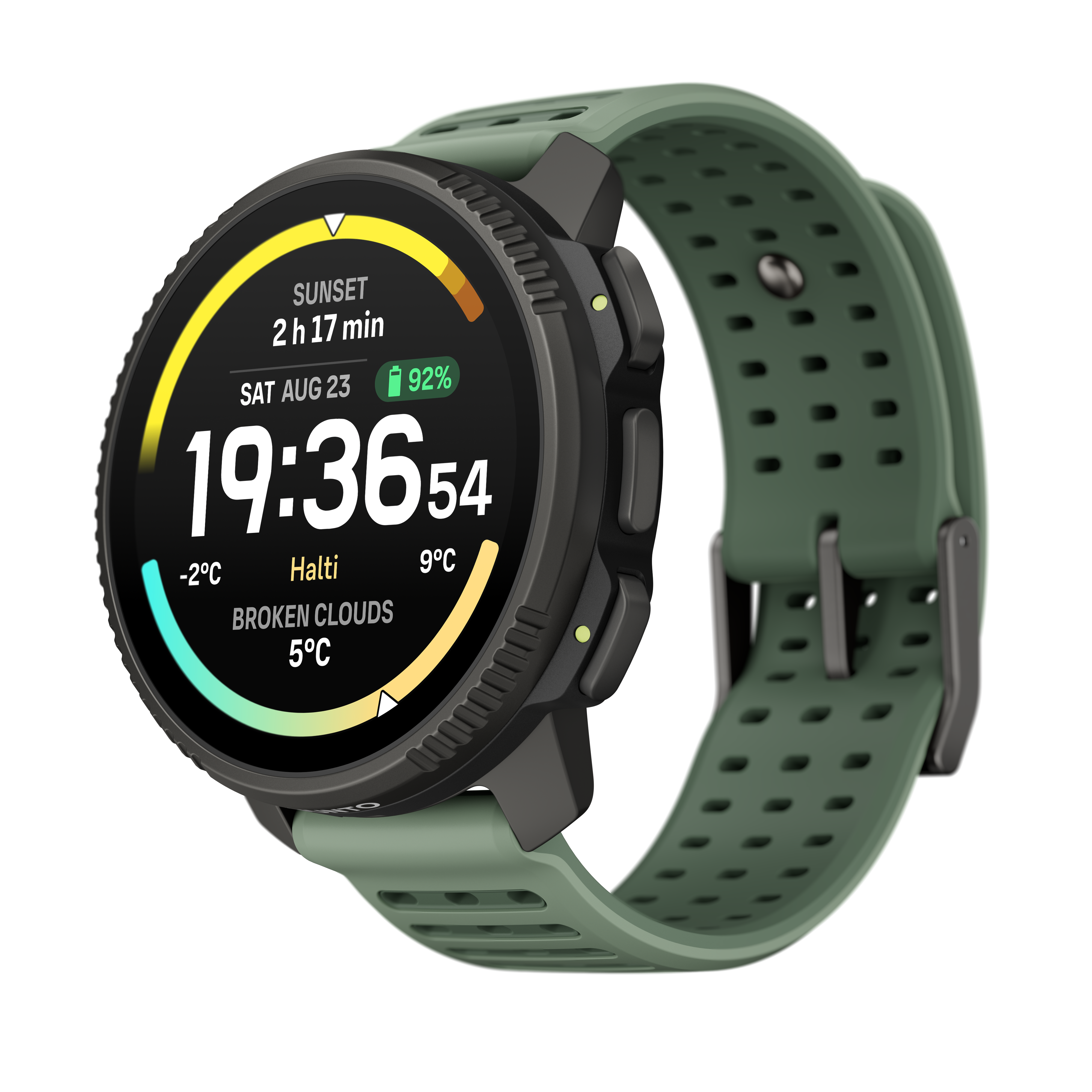 Suunto Vertical 2 Titanium Sage Perspective right A Titanium Sage watchface c29 marlin EN