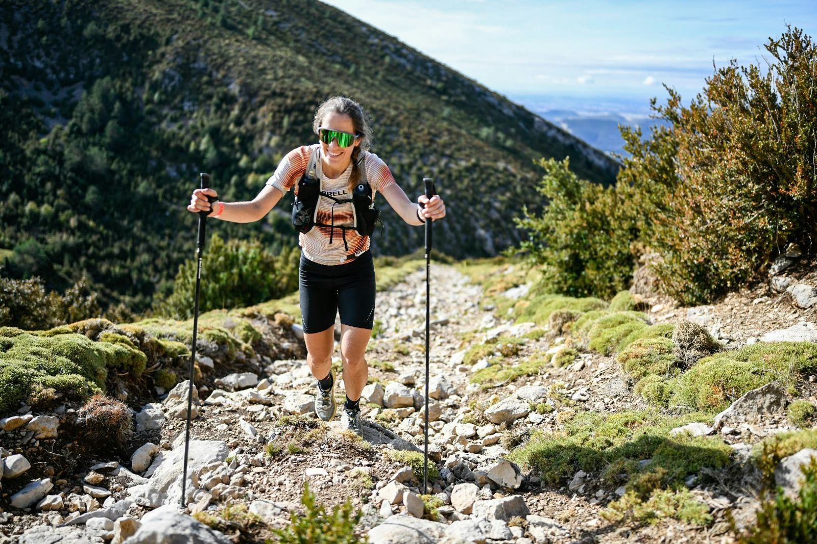 Una corredora durante la carrera 