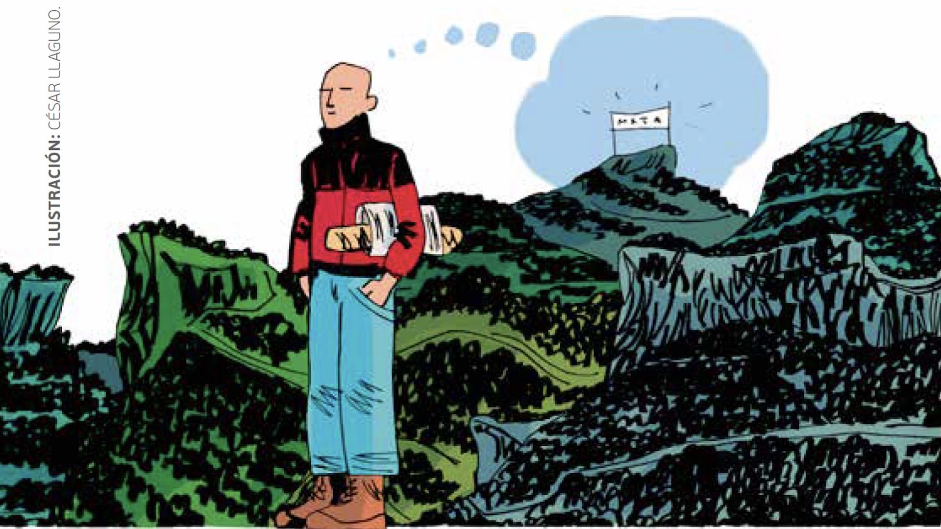 Ilustración César Llaguno Un trail a la puerta de casa