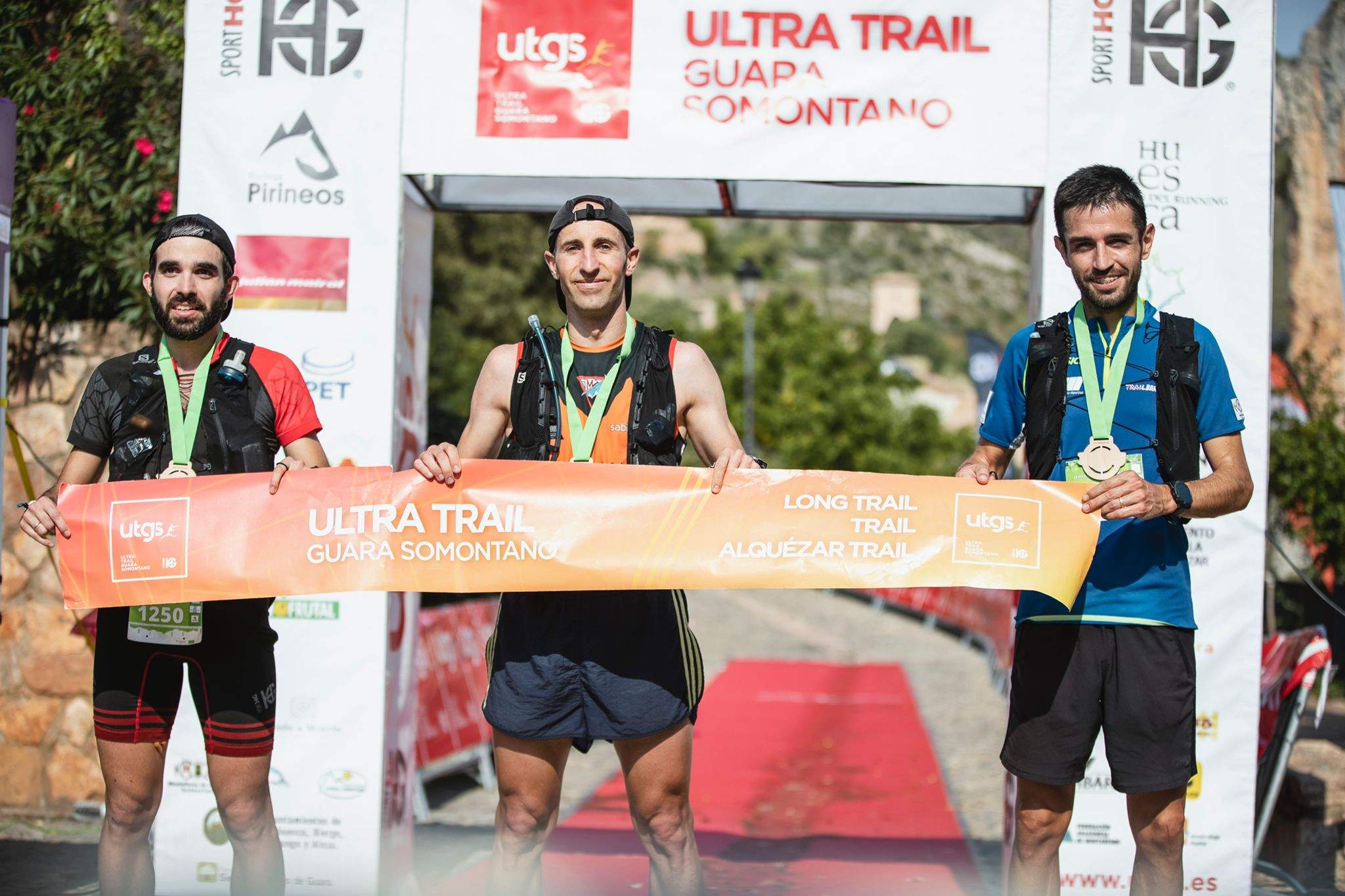 Podio masculino Trail Guara Somontano #UTGS2021 Pau Aguilera©
