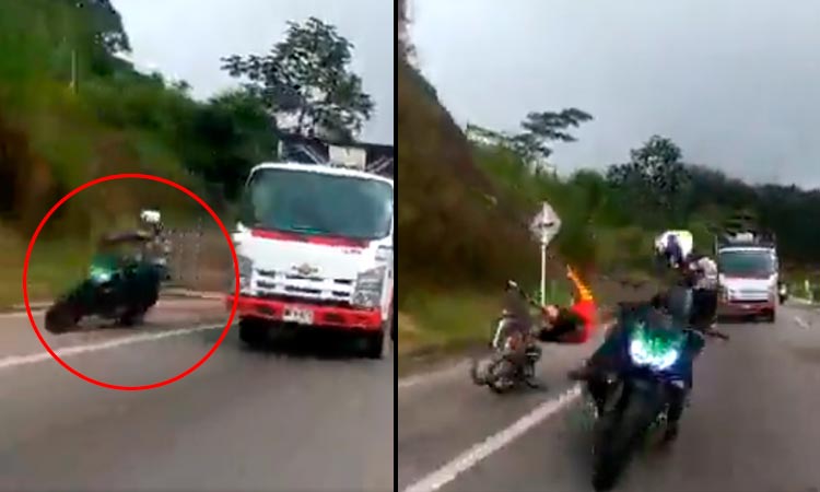 [VÍDEO] El terrible atropello de un motorista a un ciclista que se ha hecho viral.