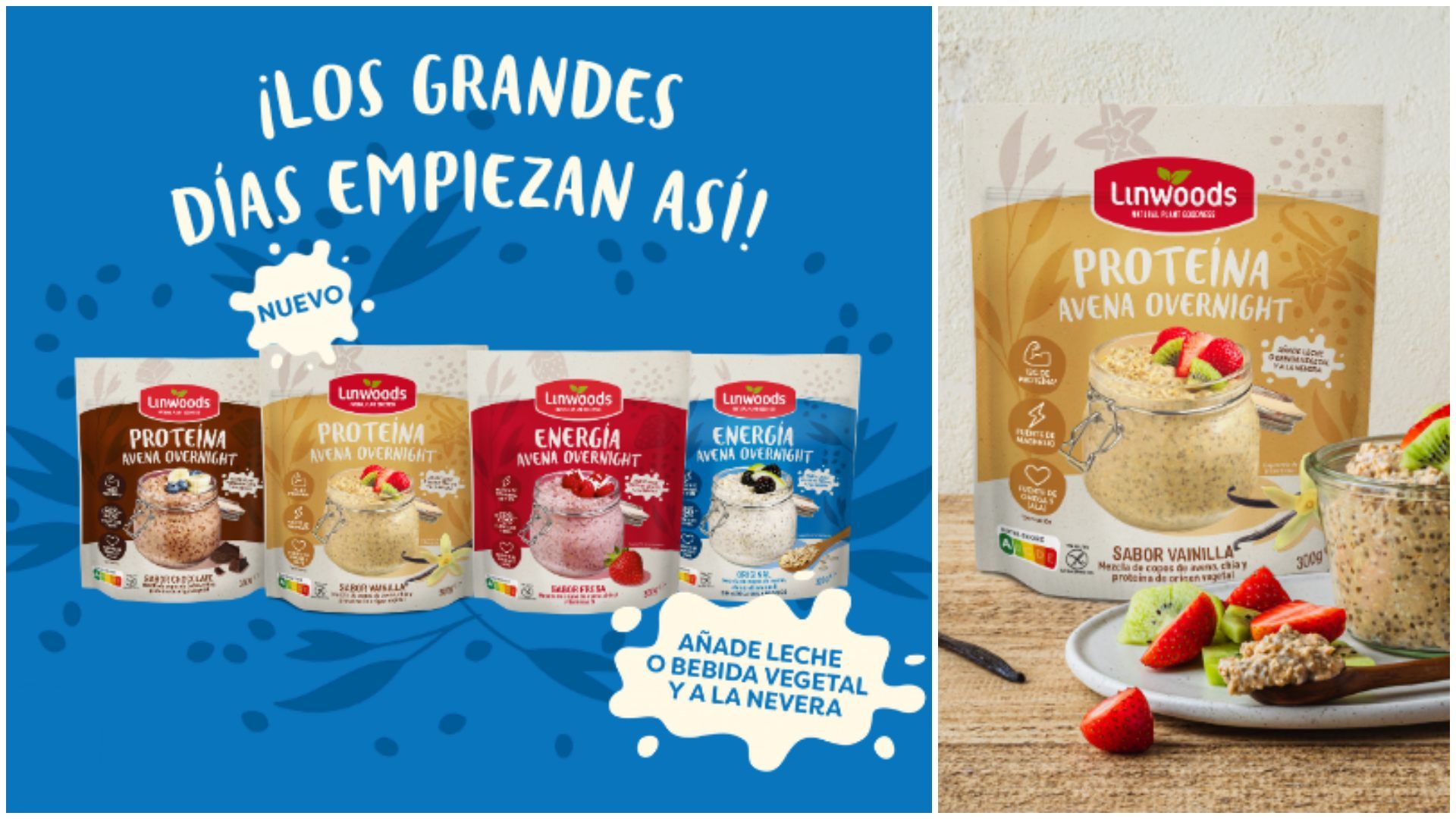 Proteína, practicidad y sabor: así es el nuevo desayuno funcional de Linwoods