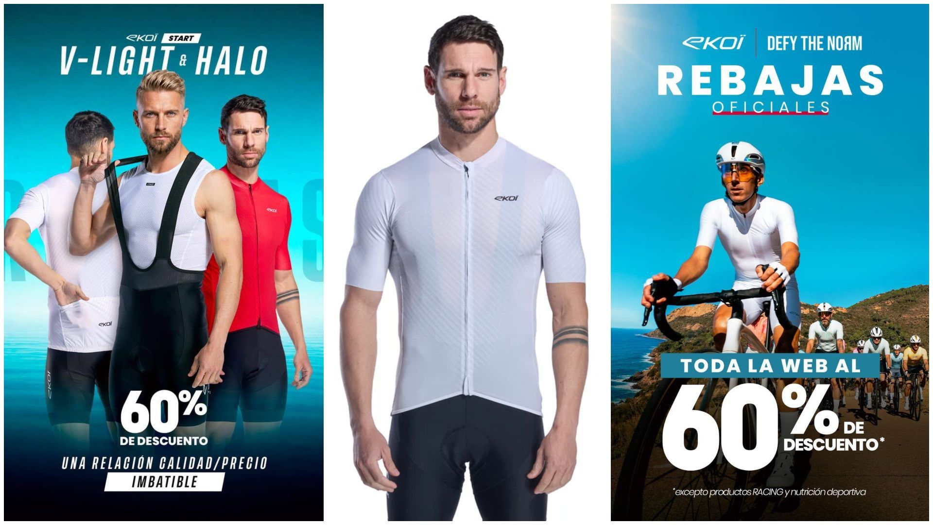 60% de descuento en el maillot y culote con mejor relación calidad precio de EKOI.