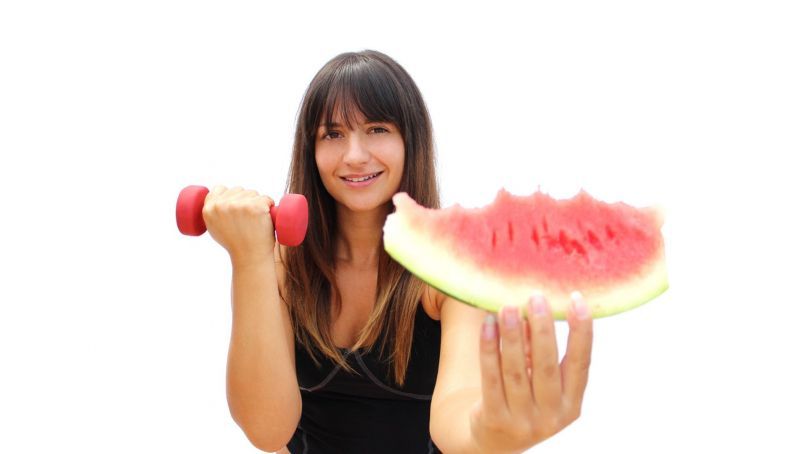 Zumo de sandía para la recuperación muscular.