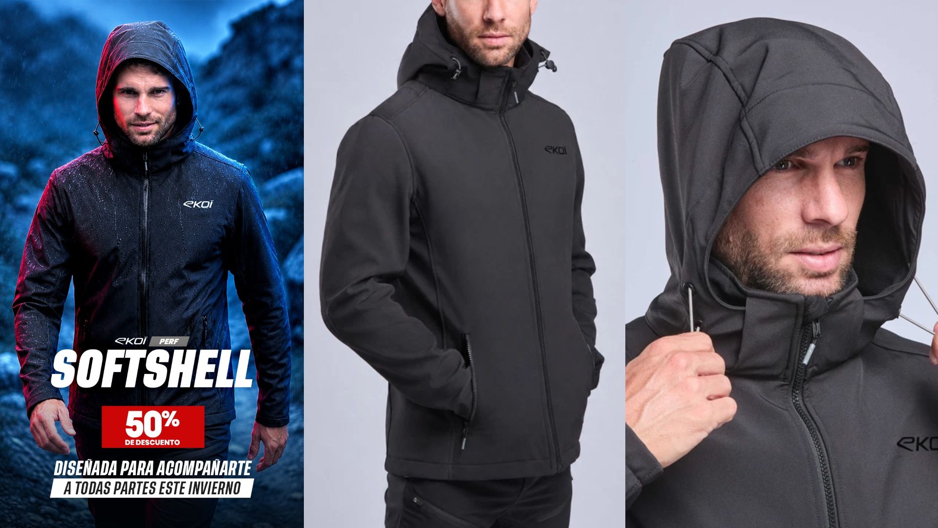 CHAQUETA TÉRMICA HIDRÓFUGA EKOI PERF SOFTSHELL