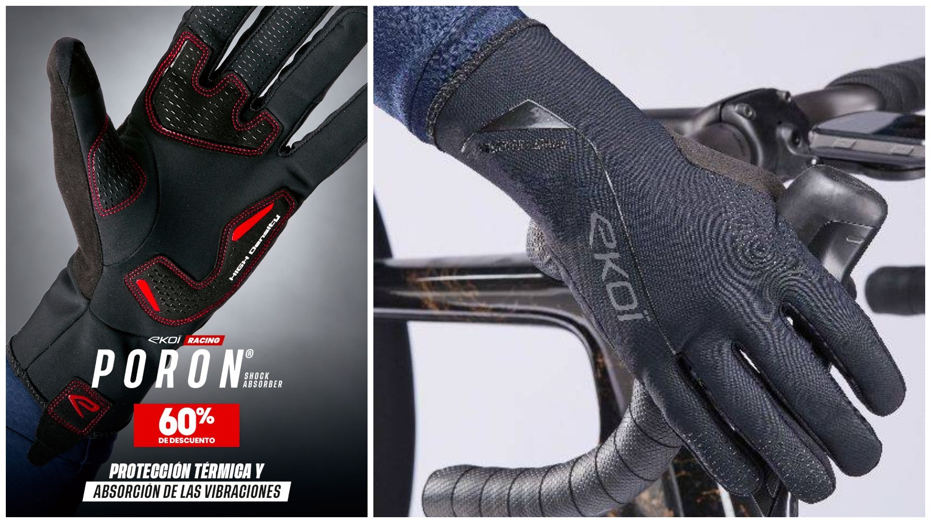 Guantes de invierno EKOI Racing SHOCK ABSORBER PORON®