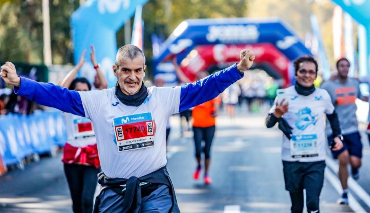 Imagen de entrada en meta de la última edición del Movistar Medio Maratón de Madrid