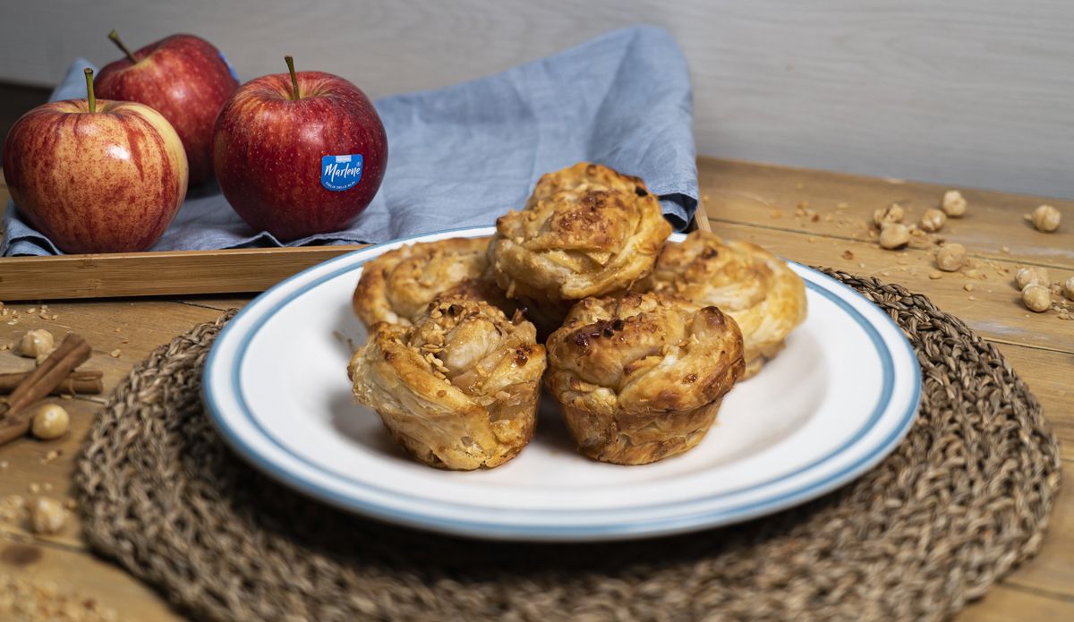 Recetas de Cruffins de hojaldre de Manzanas