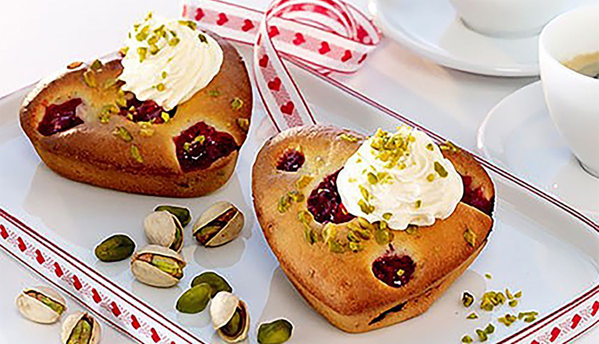 Receta de Magdalenas con corazón de pistacho Receta de Magdalenas con corazón de pistacho