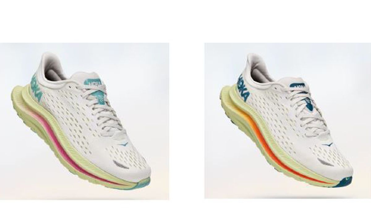 Modelos de mujer y hombre de la zapatilla Kawana de HOKA