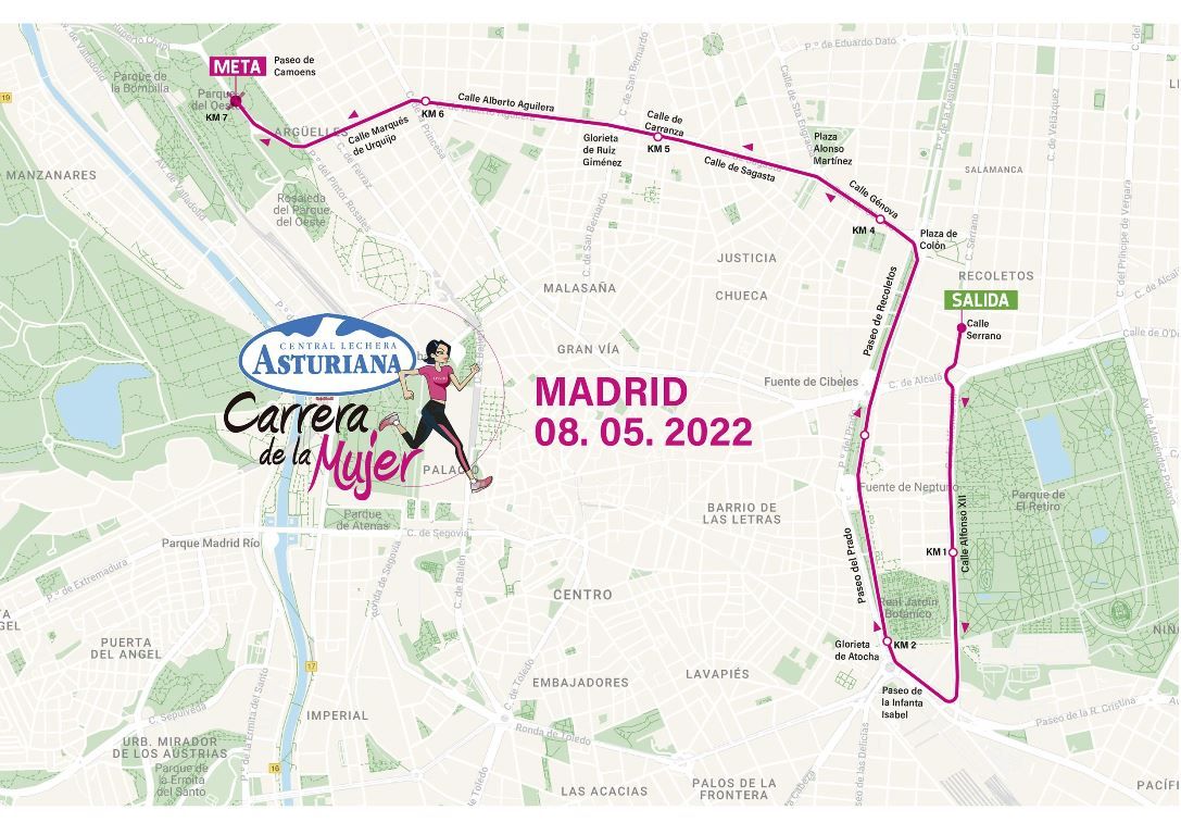 El nuevo recorrido de la Carrera de la Mujer Madrid