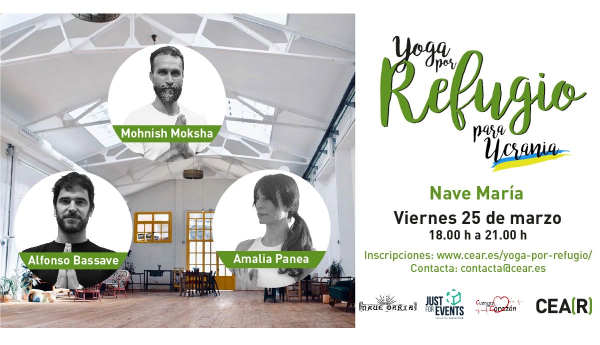 Yoga por Ucrania con CEAR en Madrid