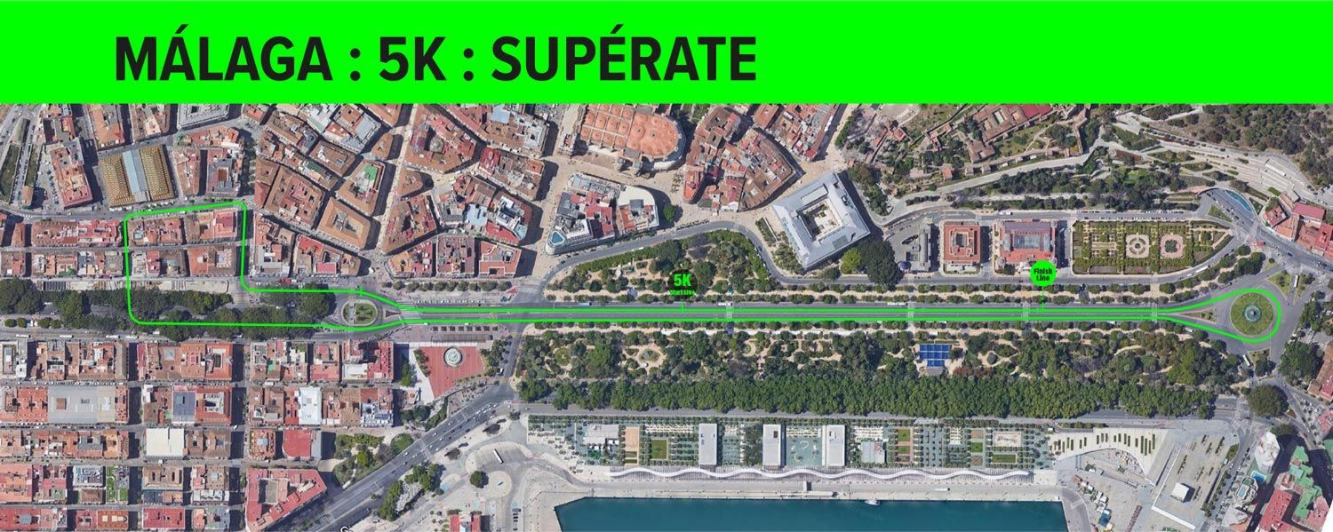 Así es el récorrido del MÁLAGA 5K SUPÉRATE Así es el récorrido del MÁLAGA 5K SUPÉRATE