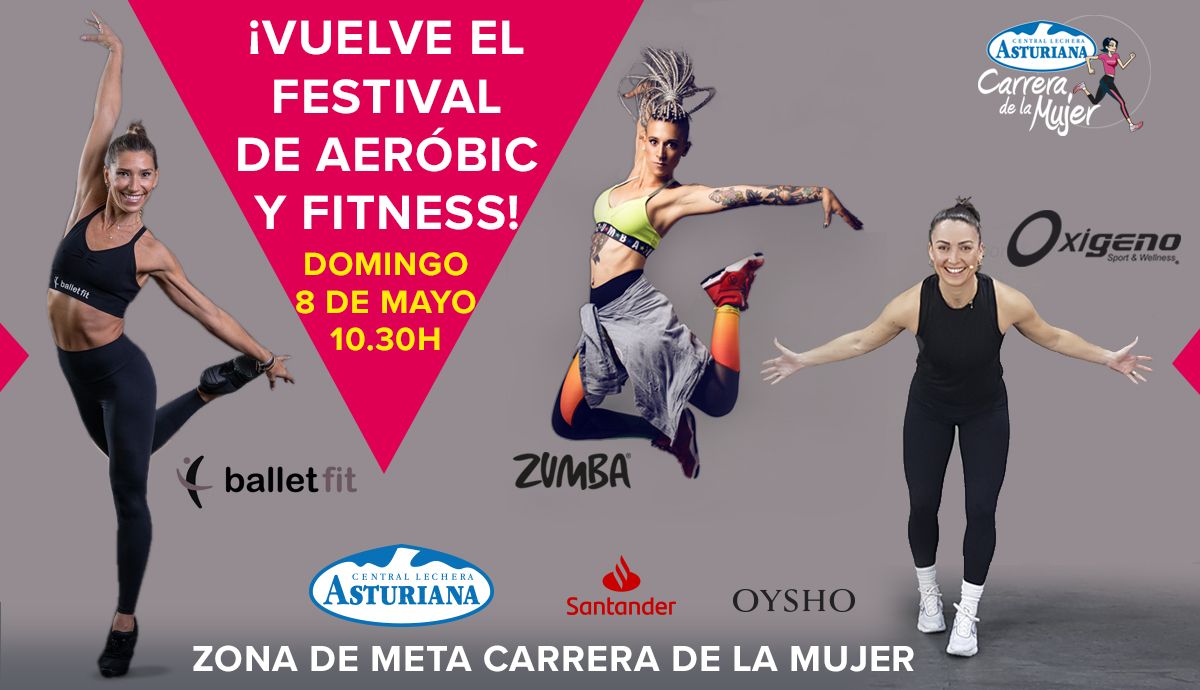 ¡No te pierdas el festival de Aeróbic y Fitness de la Carrera de la Mujer de Madrid!