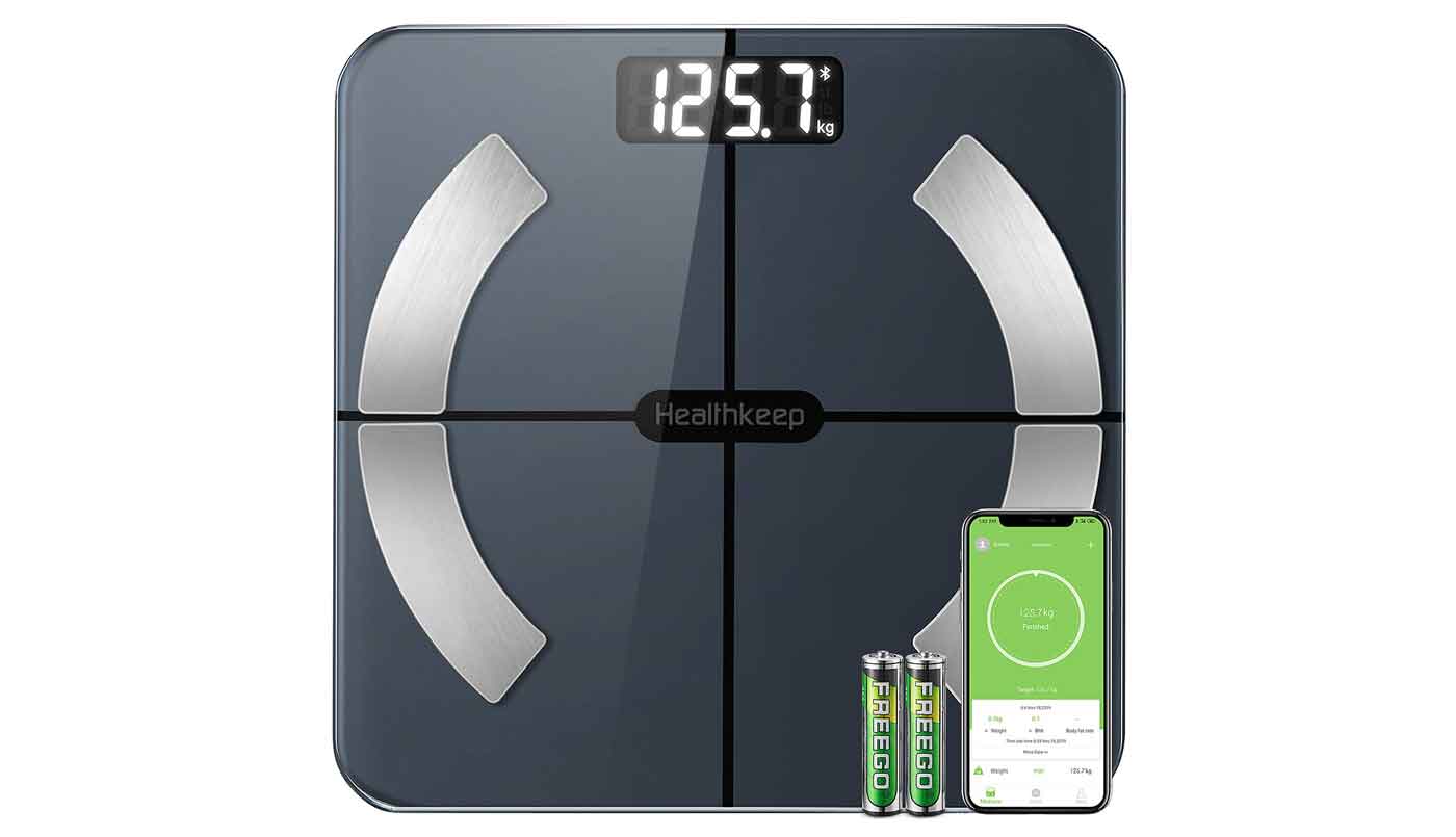 BASCULA BIOIMPEDANCIA HEALTHKEEP mide tu grasa y porcentaje de musculo