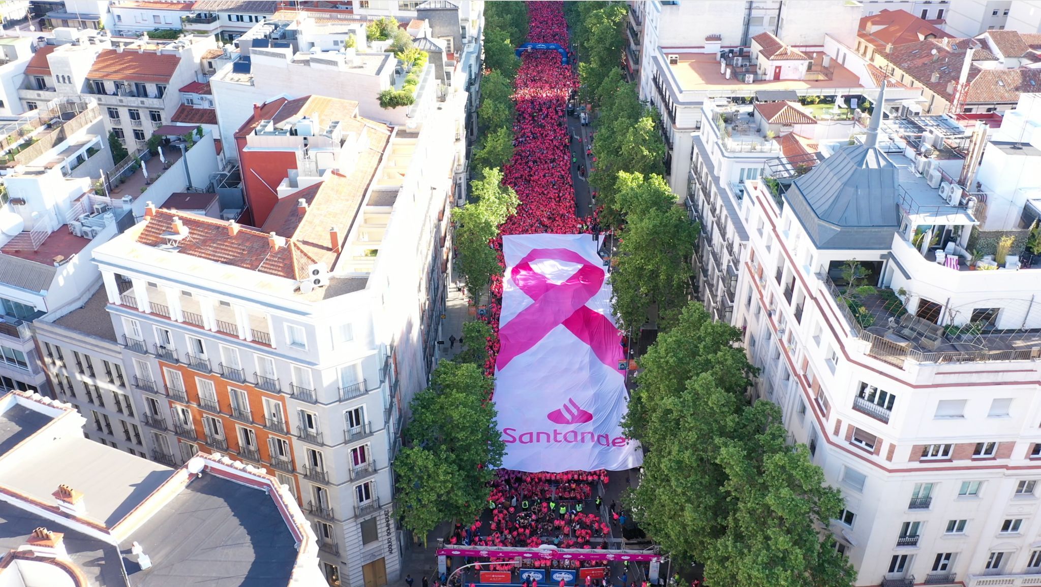 El mayor lazo rosa contra el cáncer de mama de España