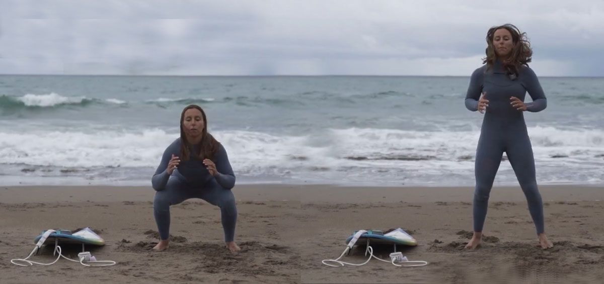 Aprende a coger tus primera olas - Sentadillas rápidas Aprende a coger tus primera olas - Sentadillas rápidas