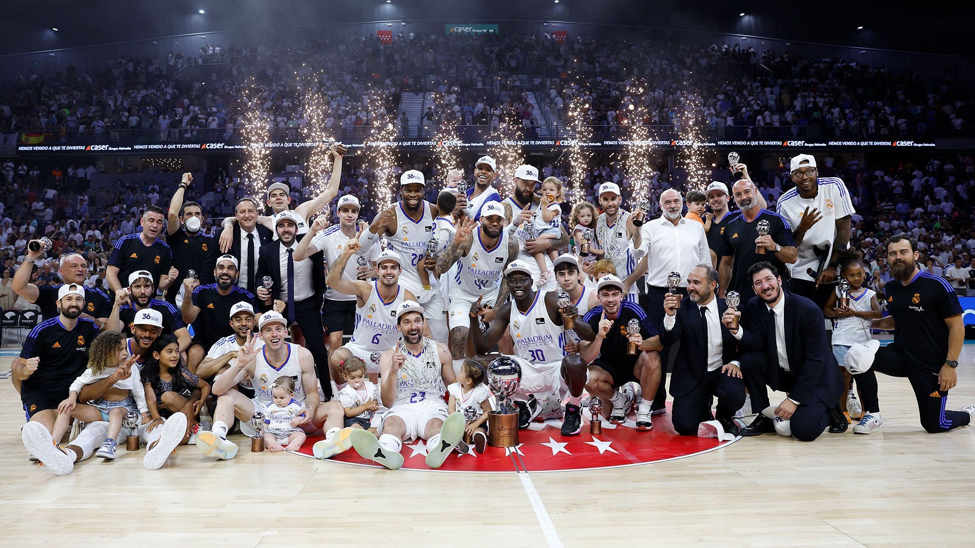El Real Madrid de baloncesto conquista su Liga número 36 frente a un Barça impotente / Foto Web Oficial Real Madrid de baloncesto