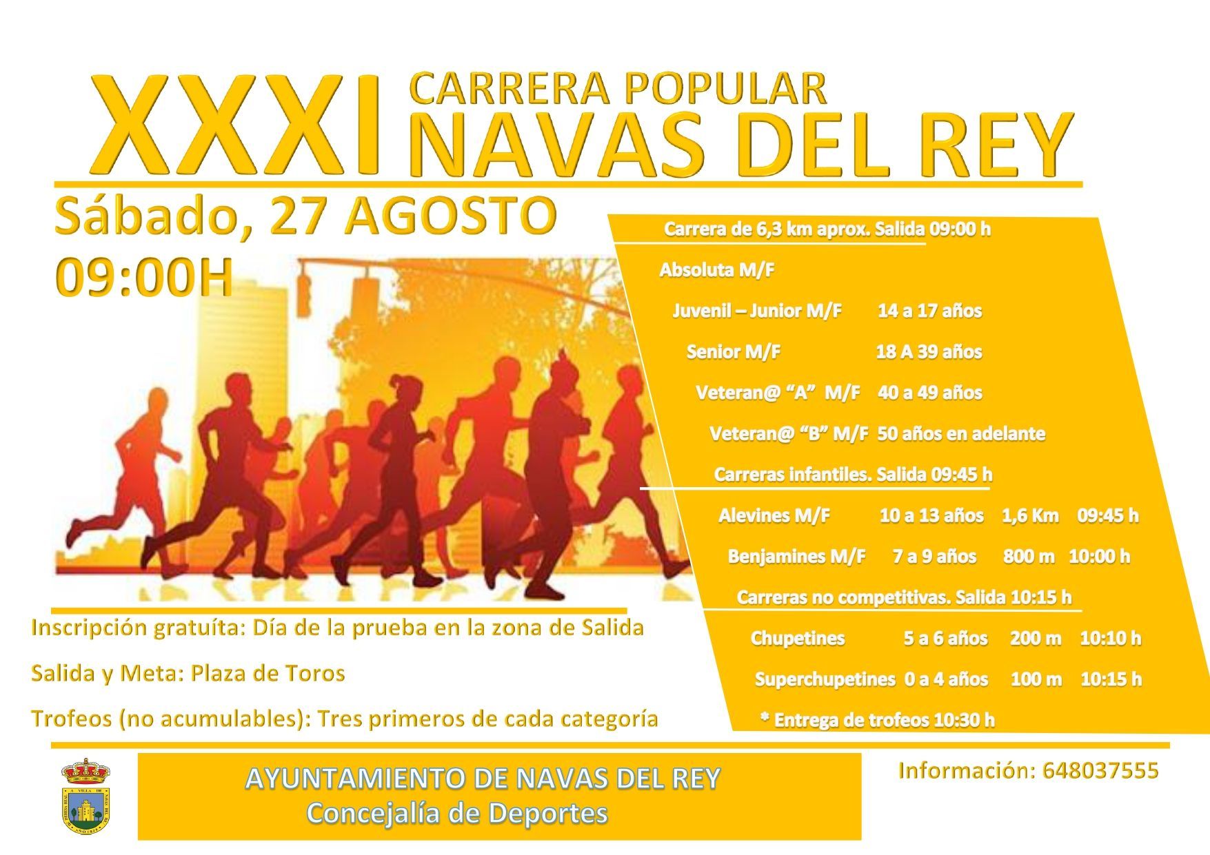 Cartel oficial de la XXXI edición de la Carrera Navas del Rey (Madrid)
