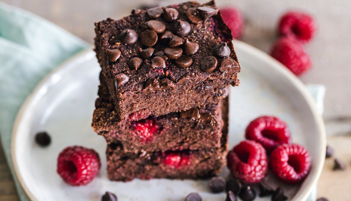 Receta de pastel vegano de chocolate y frambuesas