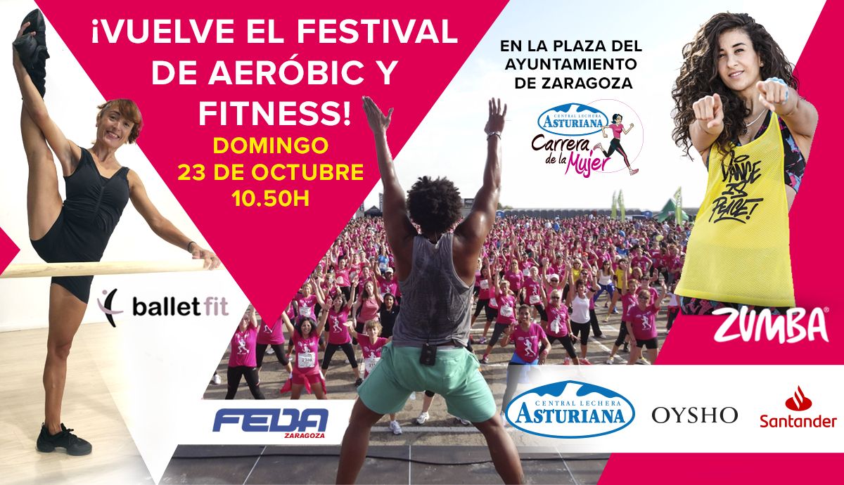 ¡Vuelve a Zaragoza el festival de Aeróbic y Fitness de la Carrera de la Mujer!