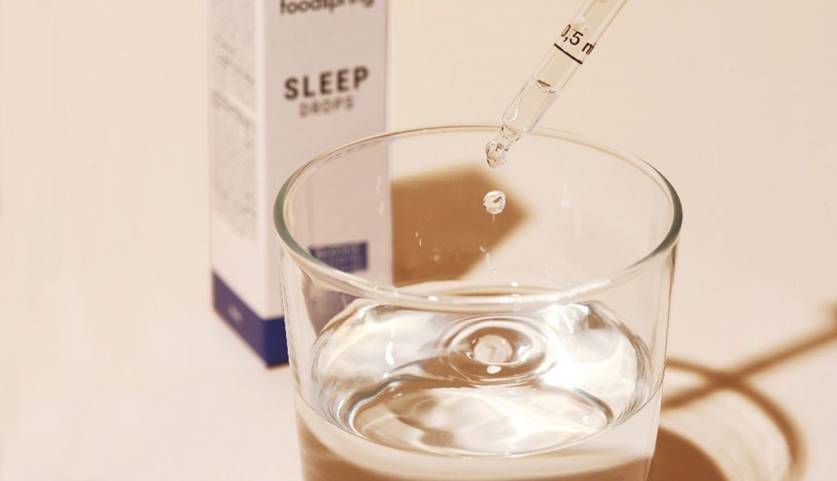 Las SLEEP DROPS, de Foodspring, contienen 1 mg de melatonina por dosis