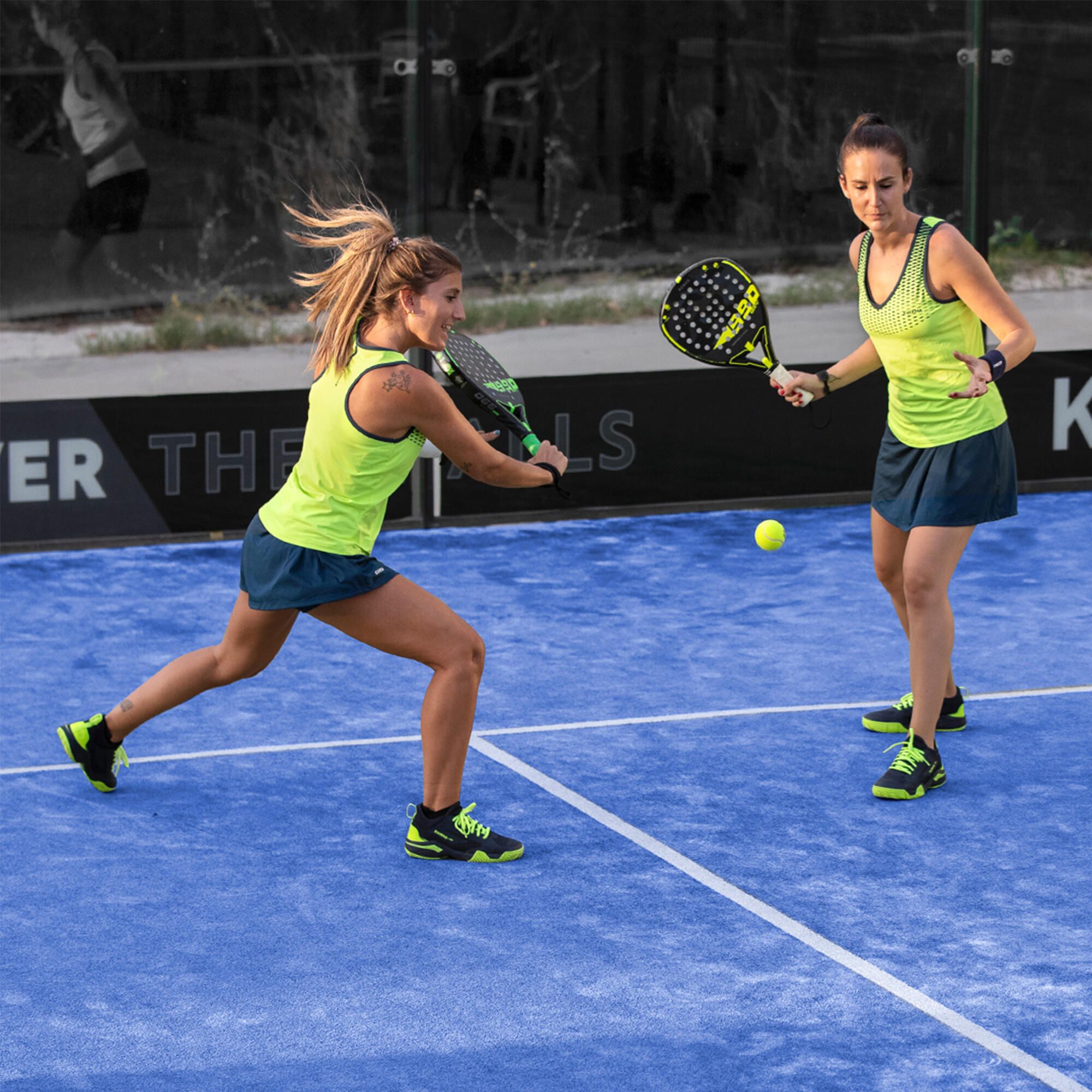 falda de padel kuikma mujer 500 azul
