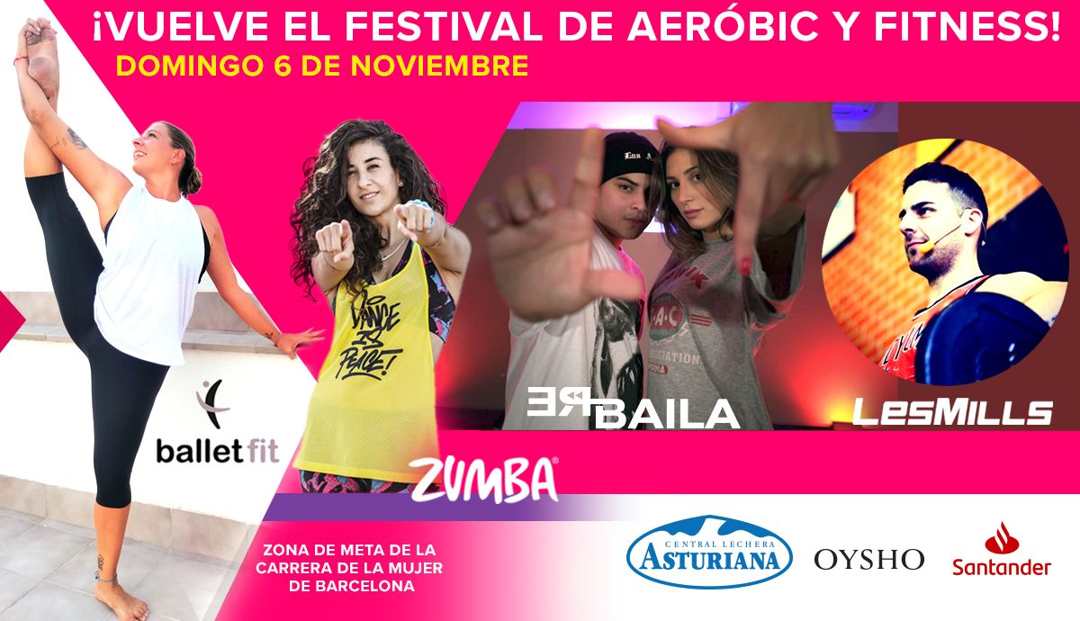 ¡Llega el gran festival de Aeróbic y Fitness de la Carrera de la Mujer de Barcelona!