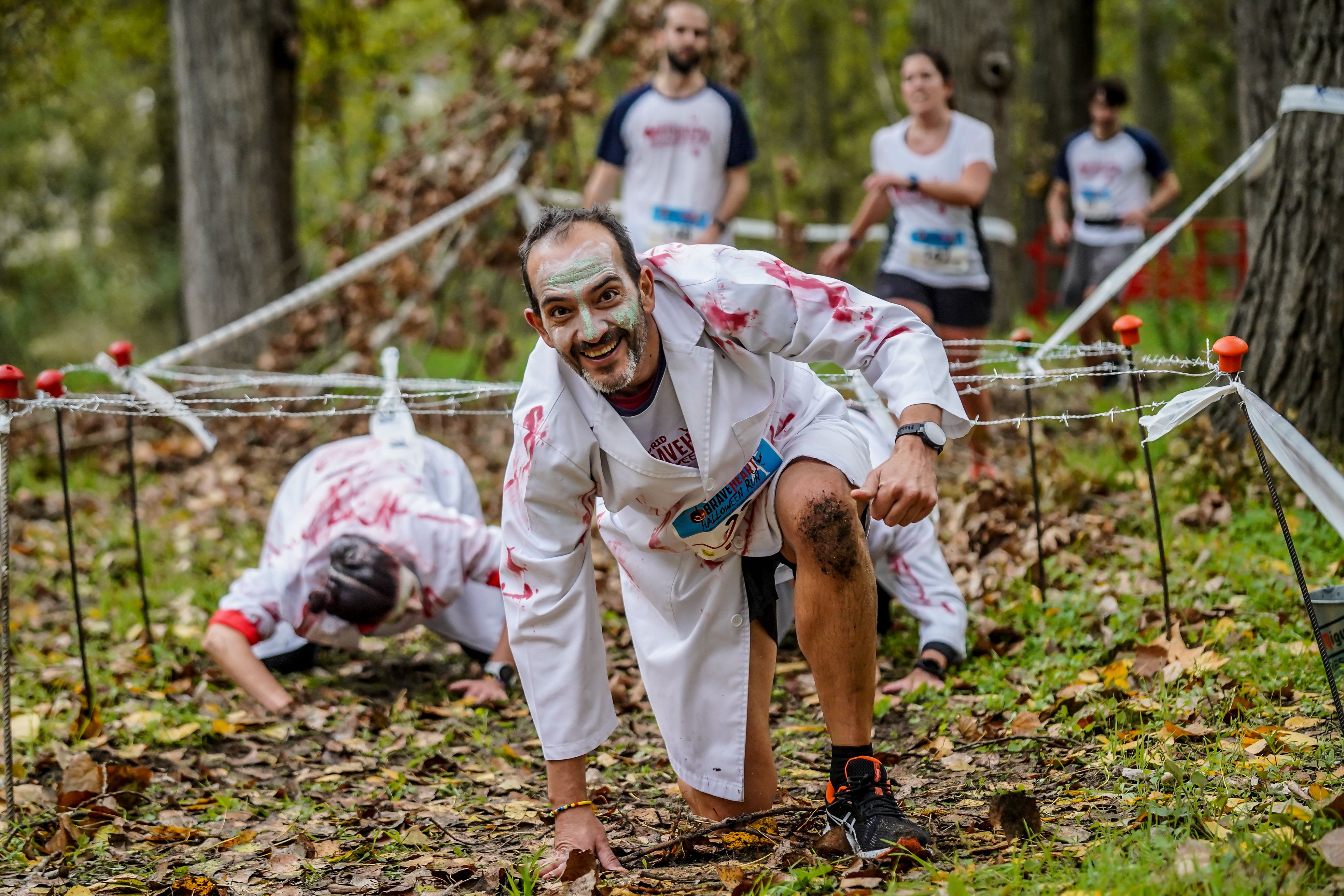 Uno de los participantes en la primera edición de la Madrid Braveheart Halloween Run