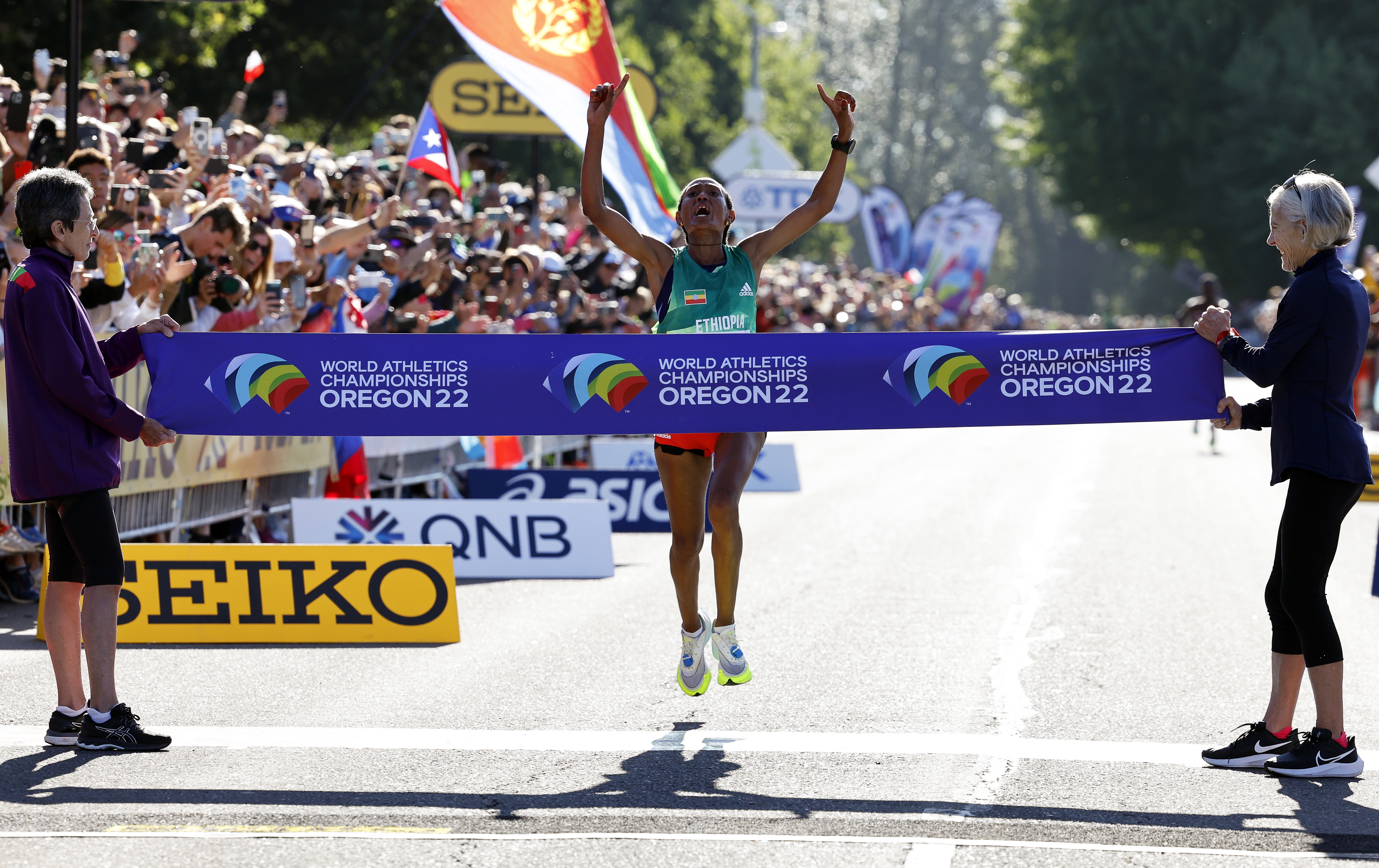 Imagen de llegada en el Maratón de Nueva York