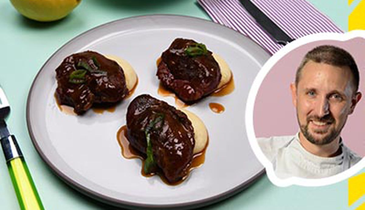 Carrilleras con Gastrique de Limón por Stephane del Río Carrilleras con Gastrique de Limón por Stephane del Río