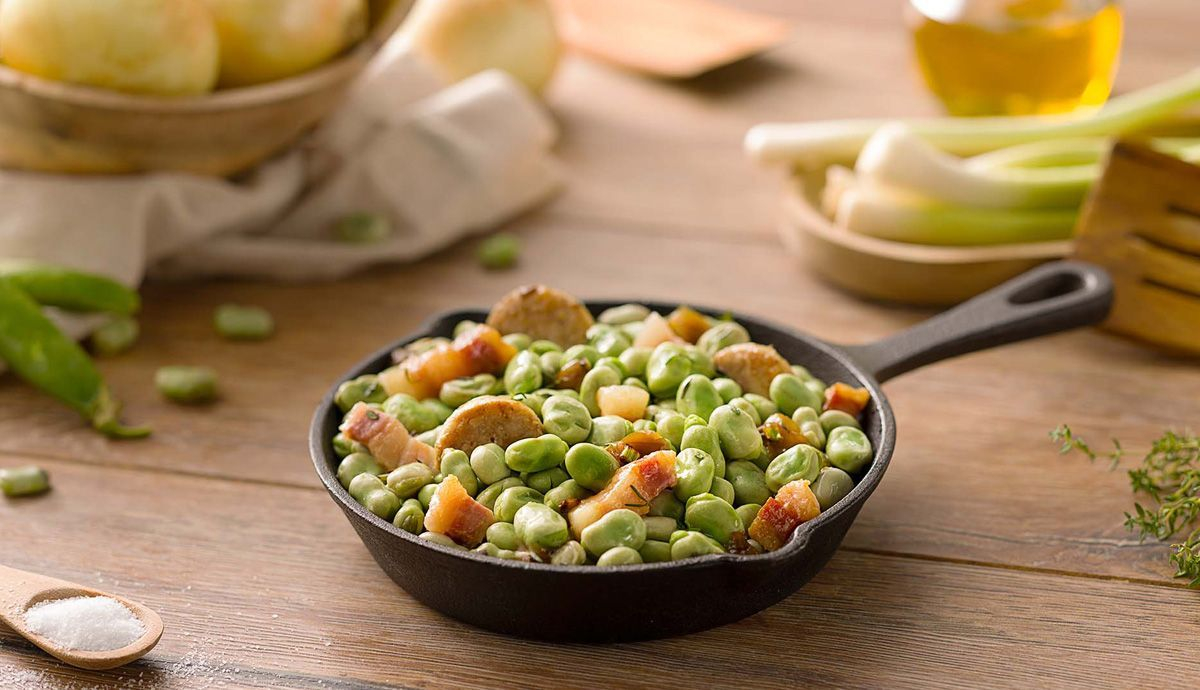 Recetas rápidas con verduras: Habitas con jamón Recetas rápidas con verduras: Habitas con jamón