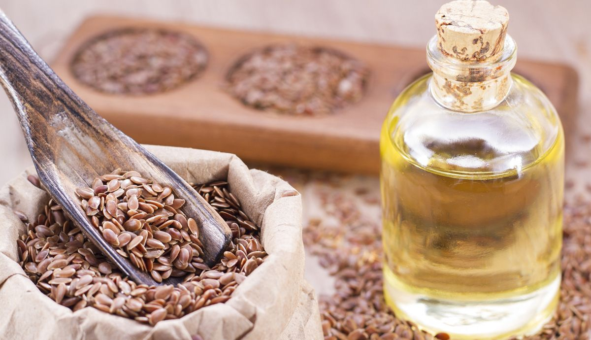 Semillas de lino y aceite de linaza