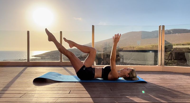 Cuarto ejercicio de iniciación para fortalecer el transverso abdominal II Cuarto ejercicio de iniciación para fortalecer el transverso abdominal II