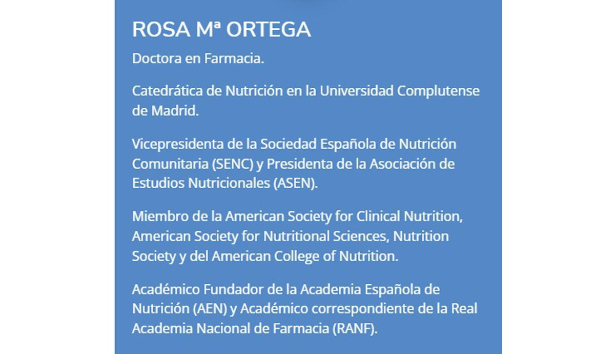 CV de la Dra. Rosa Mª Ortega CV de la Dra. Rosa Mª Ortega