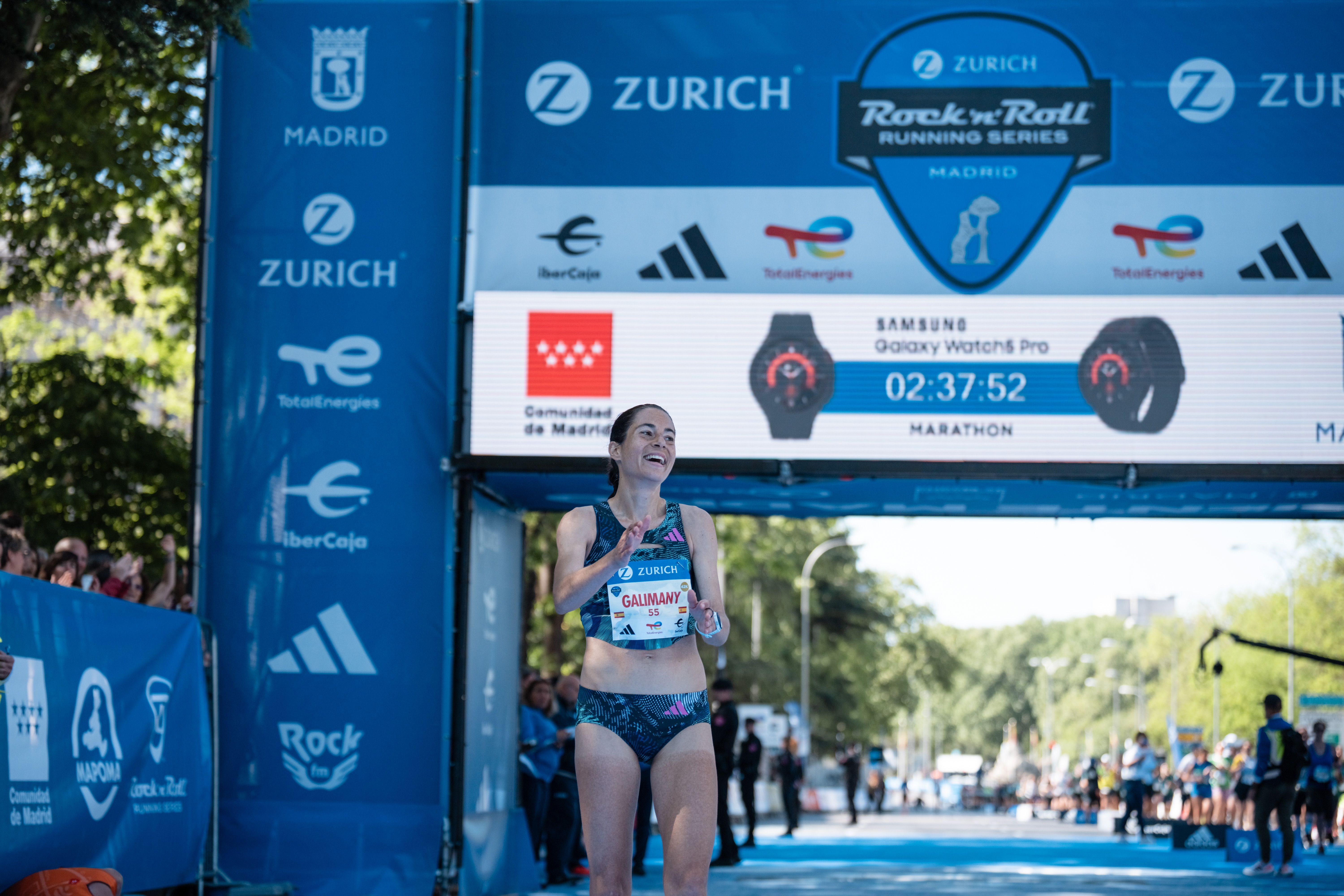 Marta Galimany tras llegar en el 42K