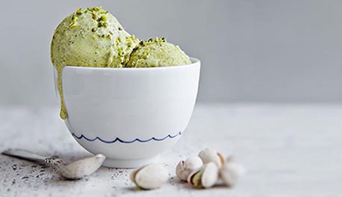Helado de pistacho antiedad Helado de pistacho antiedad
