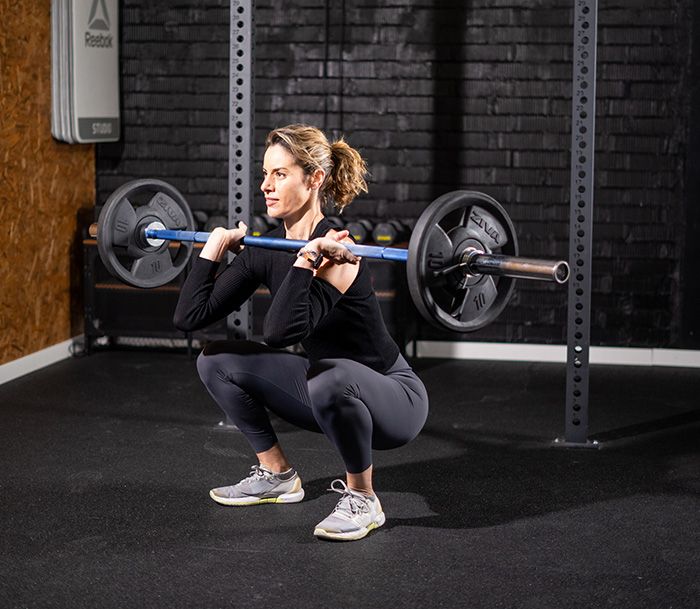 Drop squat Front Squat