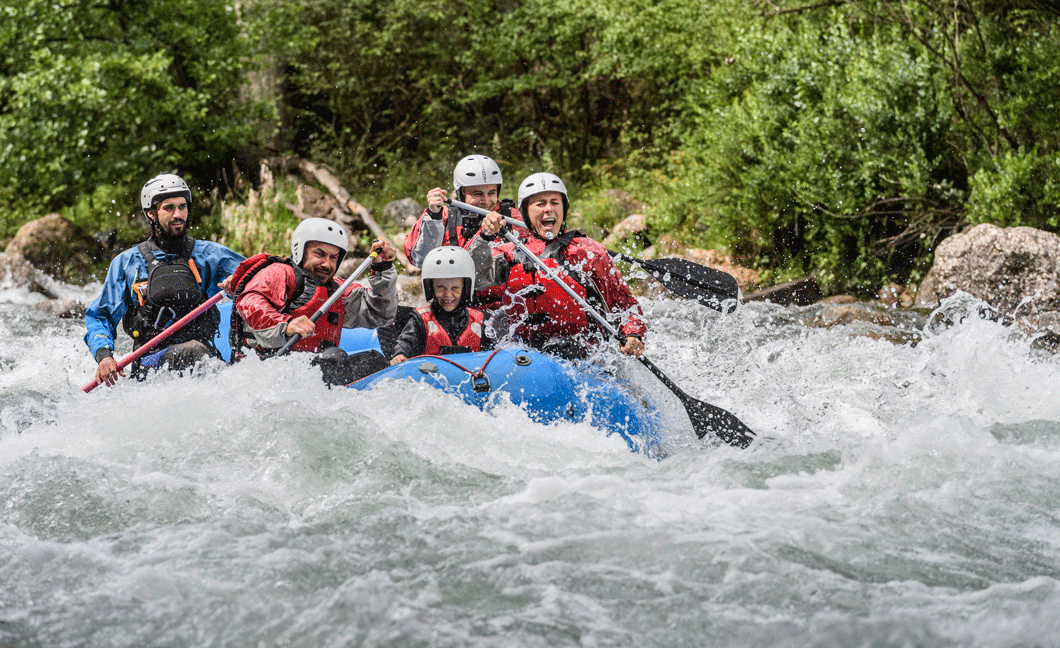 Rafting en familia en el Noguera Pallaresa