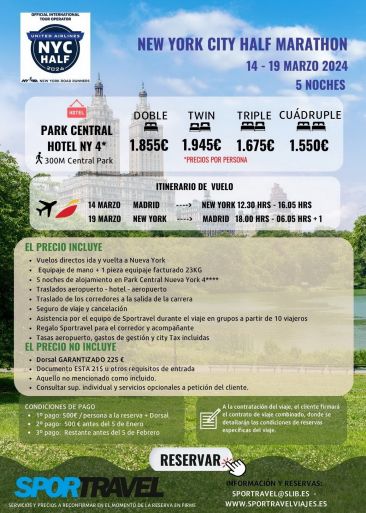 Esta es la espectacular oferta para el Medio Maratón de Nueva York 2024 Esta es la espectacular oferta para el Medio Maratón de Nueva York 2024