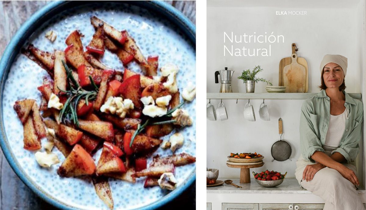 Receta de Pudding de chía y manzana salteada con canela de Elka Mocker