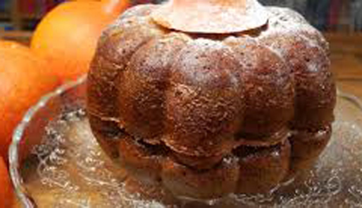 Bizcocho de calabaza en 3D Bizcocho de calabaza en 3D