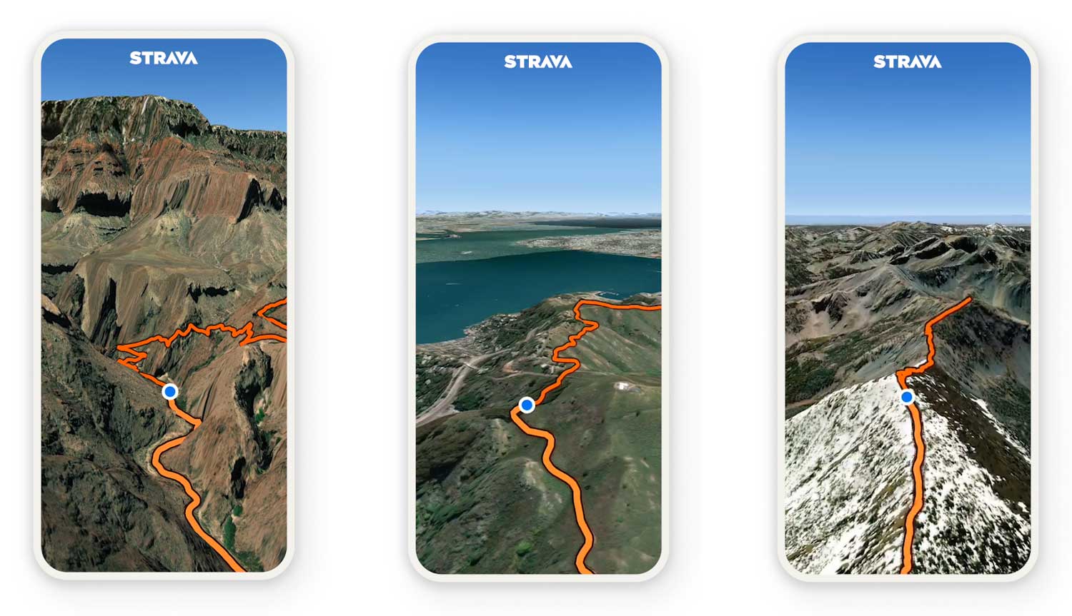 Strava te muestra, con su función Flyover, tus rutas a vista de pájaro