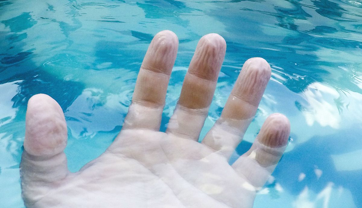 Por qué se arrugan los dedos de las manos en el agua