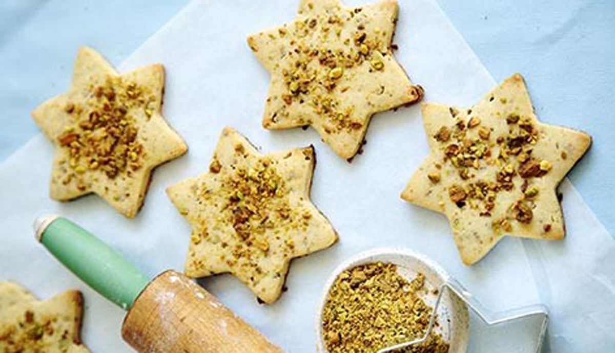Galletas de Estrellas con pistacho